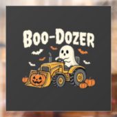 Boo-Dozer Halloween Ghost Bulldozer Ontwerp_1 Raamsticker (Vel 2)