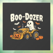 Boo-Dozer Halloween Ghost Bulldozer Ontwerp_1 Raamsticker (Vel 3)