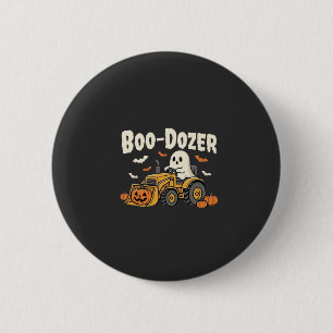 Boo-Dozer Halloween Ghost Bulldozer Ontwerp_1 Ronde Button 5,7 Cm