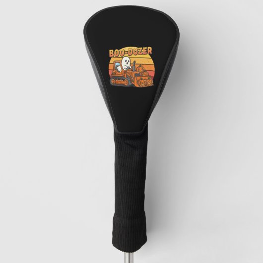 Boo Dozer Spoken Grappig Halloween Golfheadcover (Voorkant)