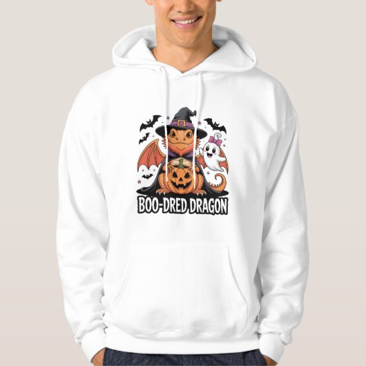 Boo Dred Dragon Halloween kunst Hoodie (Voorkant)