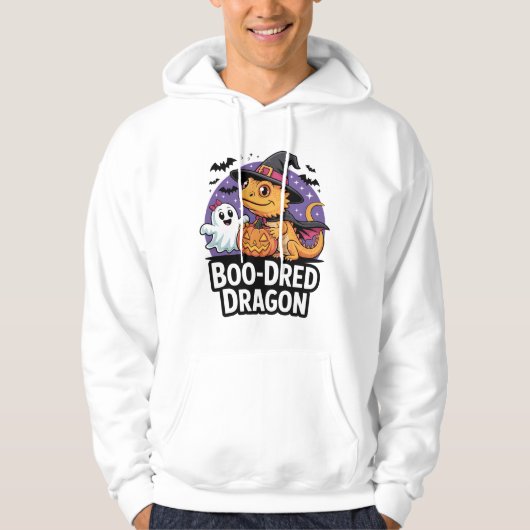 Boo-Dred Dragon Halloween kunstwerk Hoodie (Voorkant)