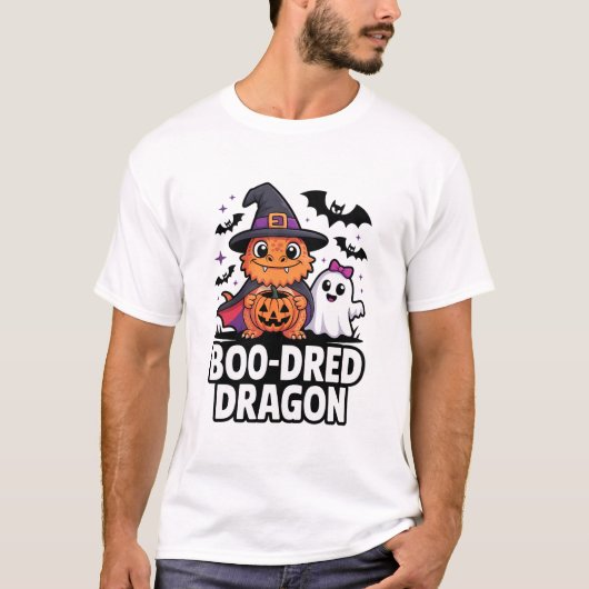 Boo-Dred Dragon Halloween Ontwerp T-shirt (Voorkant)