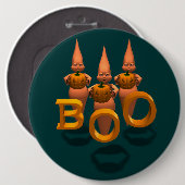 Boo. Drie Cute Ghosties Ronde Button 6,0 Cm (Voorkant /achterkant)