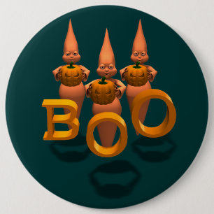 Boo. Drie Cute Ghosties Ronde Button 6,0 Cm