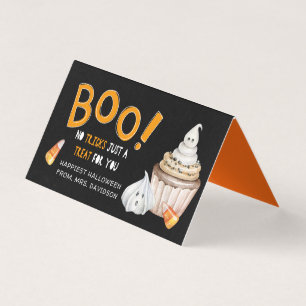 Boo Een Behandeling Voor Jou   Spook Halloween Tra Kaart
