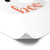 Boo. Een witte oranje geest. Halloween kinder part Poster (Hoek)