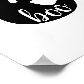Boo. Een zwart wit spook. Halloween kinder partij Poster (Hoek)