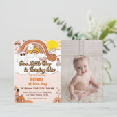 Boo Eerste Verjaardag Onze Kleine Boo Is Draaien E Kaart (Staand voorkant)