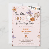 Boo Eerste Verjaardag Onze Kleine Boo Is Draaien E Kaart (Voorkant)
