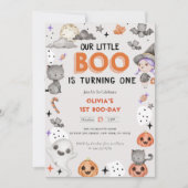 Boo Eerste Verjaardag Onze Kleine Boo Is Draaien E Kaart (Voorkant)