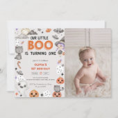 Boo Eerste Verjaardag Onze Kleine Boo Is Draaien E Kaart (Voorkant)