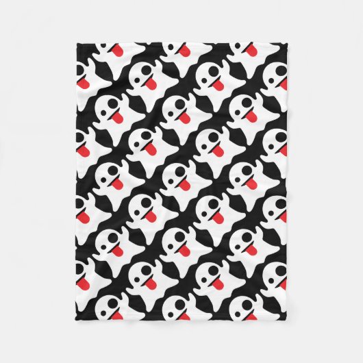 Boo Emoji Ghost Fleece Deken (Voorkant)