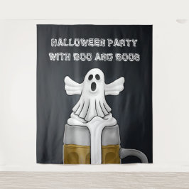 Boo en Boos Halloween-feest Wandkleed
