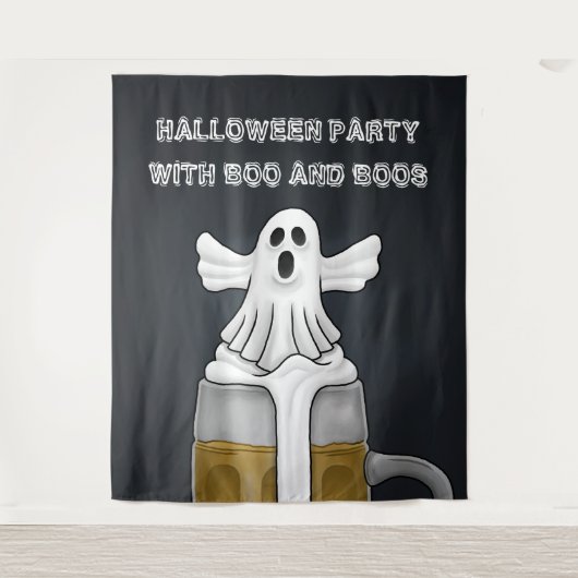 Boo en Boos Halloween-feest Wandkleed (Voorkant)