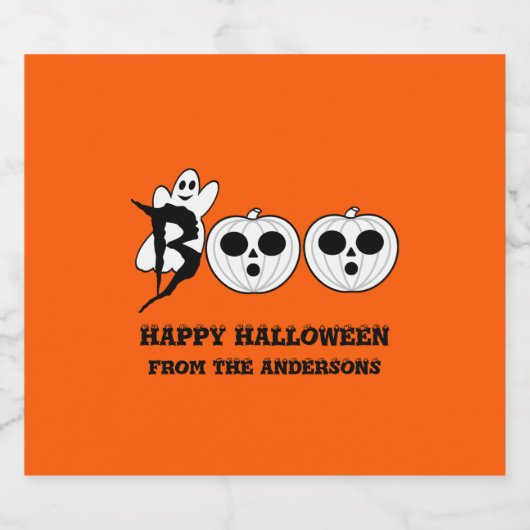 BOO! Etiket op flesetiket voor Ghost-bier (Enkel label)