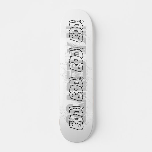 Boo. Fat Jagged Letters. Persoonlijk Skateboard (Voorkant)