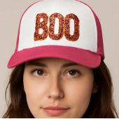 Boo Faux Sequin ziet er Oranje uit Trucker Pet