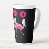 Boo Flamingo Halloween Flamingo Ghost Latte Mok (Rechterhoek)
