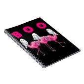Boo Flamingo Halloween Flamingo Ghost Notitieboek (Rechterzijde)