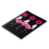 Boo Flamingo Halloween Flamingo Ghost Notitieboek (Linkerzijde)