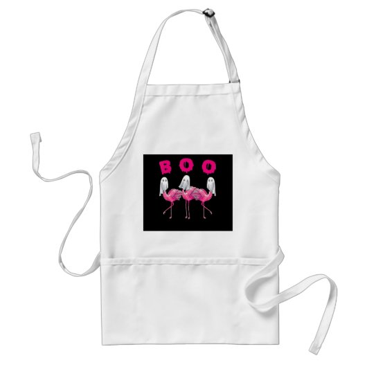 Boo Flamingo Halloween Flamingo Ghost Standaard Schort (Voorkant)