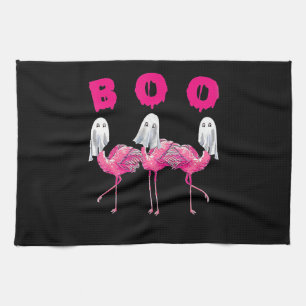 Boo Flamingo Halloween Flamingo Ghost Theedoek