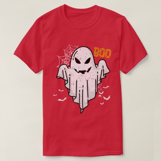 Boo Funny Boo Ghost Bats Trick or treat Halloween T-shirt (Design voorkant)