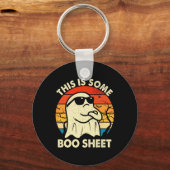 Boo Funny Halloween Ghost Dit is Hallowee Sleutelhanger (Voorkant)