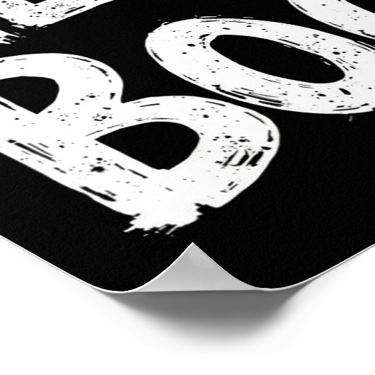 Boo Funny Halloween Ghost Poster (Hoek)