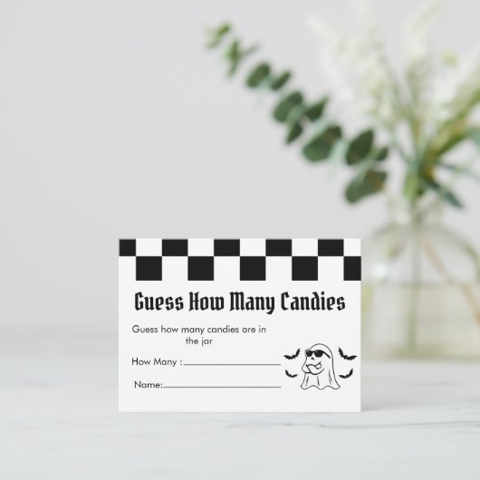 Boo Funny Halloween Party Enclosure Kaart (Staand voorkant)