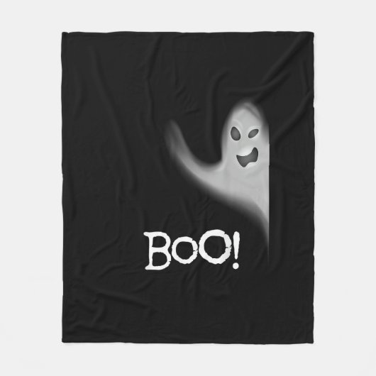 Boo Funny Hiding Peekabo Scary Halloween Fleece Deken (Voorkant)