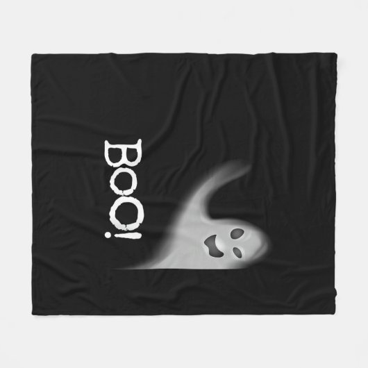 Boo Funny Hiding Peekabo Scary Halloween Fleece Deken (Voorkant (Horizontaal))