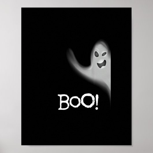 Boo Funny Hiding Peekabo Scary Halloween Poster (Voorkant)