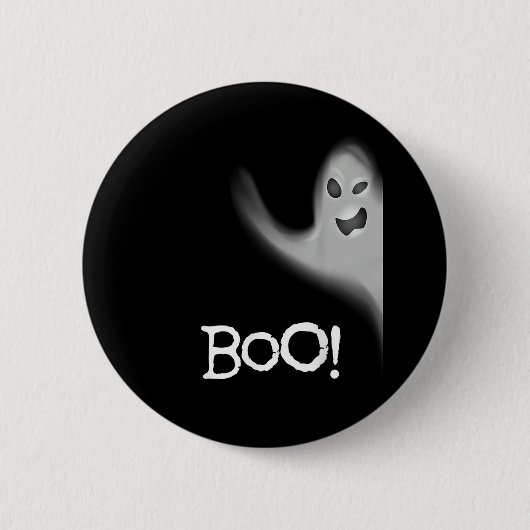 Boo Funny Hiding Peekabo Scary Halloween Ronde Button 5,7 Cm (Voorkant)