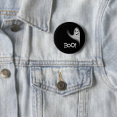 Boo Funny Hiding Peekabo Scary Halloween Ronde Button 5,7 Cm (In situ)