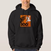 Boo. Funny Hiding Peekaboo Scary Halloween Chicken Hoodie (Voorkant)