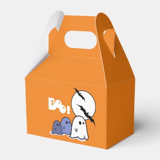 Boo. Funny Little Ghosts Halloween Treat Boxes Bedankdoosjes (Voorkant Zijde)