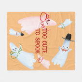 BOO Funny Schattige Little Ghost Halloween Baby Nu Fleece Deken (Voorkant (Horizontaal))
