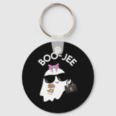 Boo Gee Boo Jee Funny Halloween Boujie Girl Ghost Sleutelhanger (Voorkant)