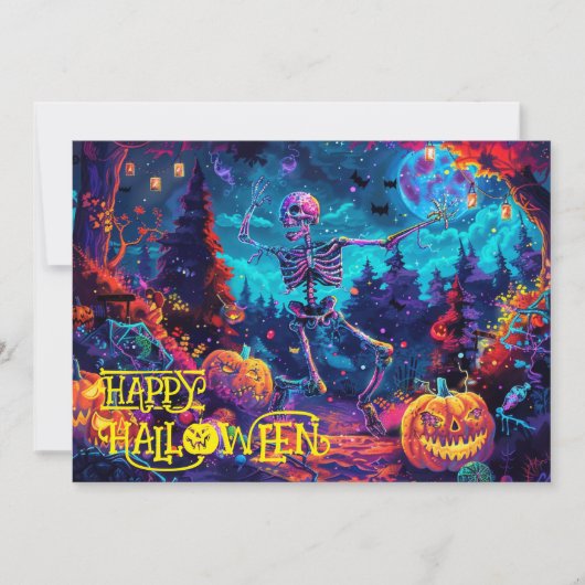 Boo-gee botten Halloween Bash Kaart (Voorkant)