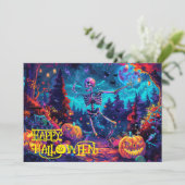 Boo-gee botten Halloween Bash Kaart (Staand voorkant)