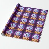BOO Geel Halloween Spook Cadeaupapier (Uitgerold)