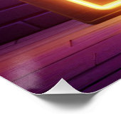 BOO Geel Halloween Spook Perfect Poster (Hoek)