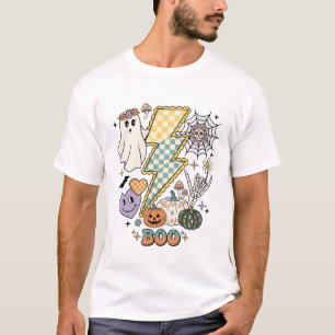 Boo Geest Bliksemflits Skelet Hand Pompoenen T-shirt