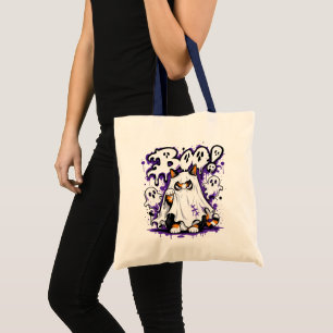 Boo Geest Lapjeskat Halloween Tote Bag