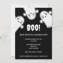 Boo Geesten Griezelen Zwart Wit Halloween Feest