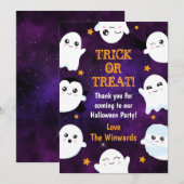 Boo Geesten Halloween Feest Bedankkaart (Voorkant / Achterkant)