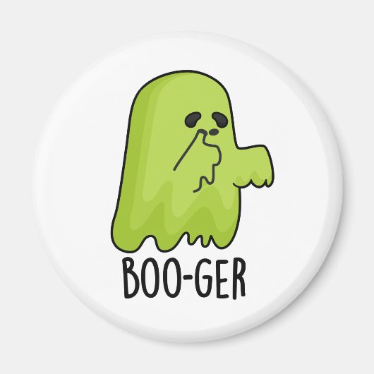 Boo-ger Funny Halloween Booger Ghost Pun Magneet (Voorkant)