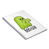 Boo-ger Funny Halloween Booger Ghost Pun Notitieboek (Rechterzijde)